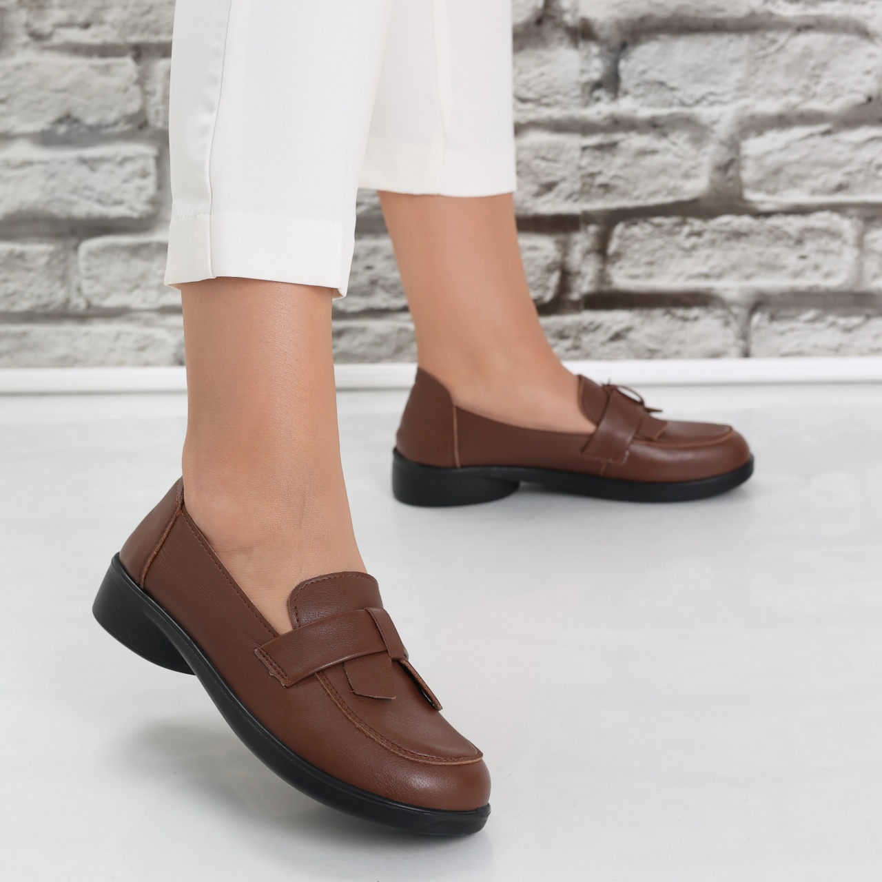 Pantofi dama casual Maro din Piele Ecologica Basuna - poza 3