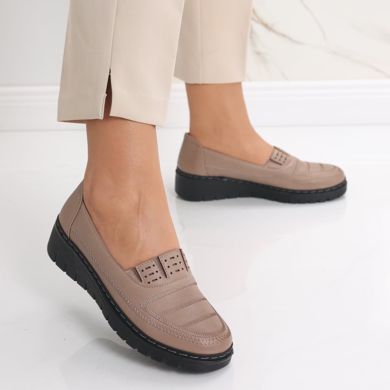 Pantofi dama casual Maro din Piele Ecologica Keransa - poza 1