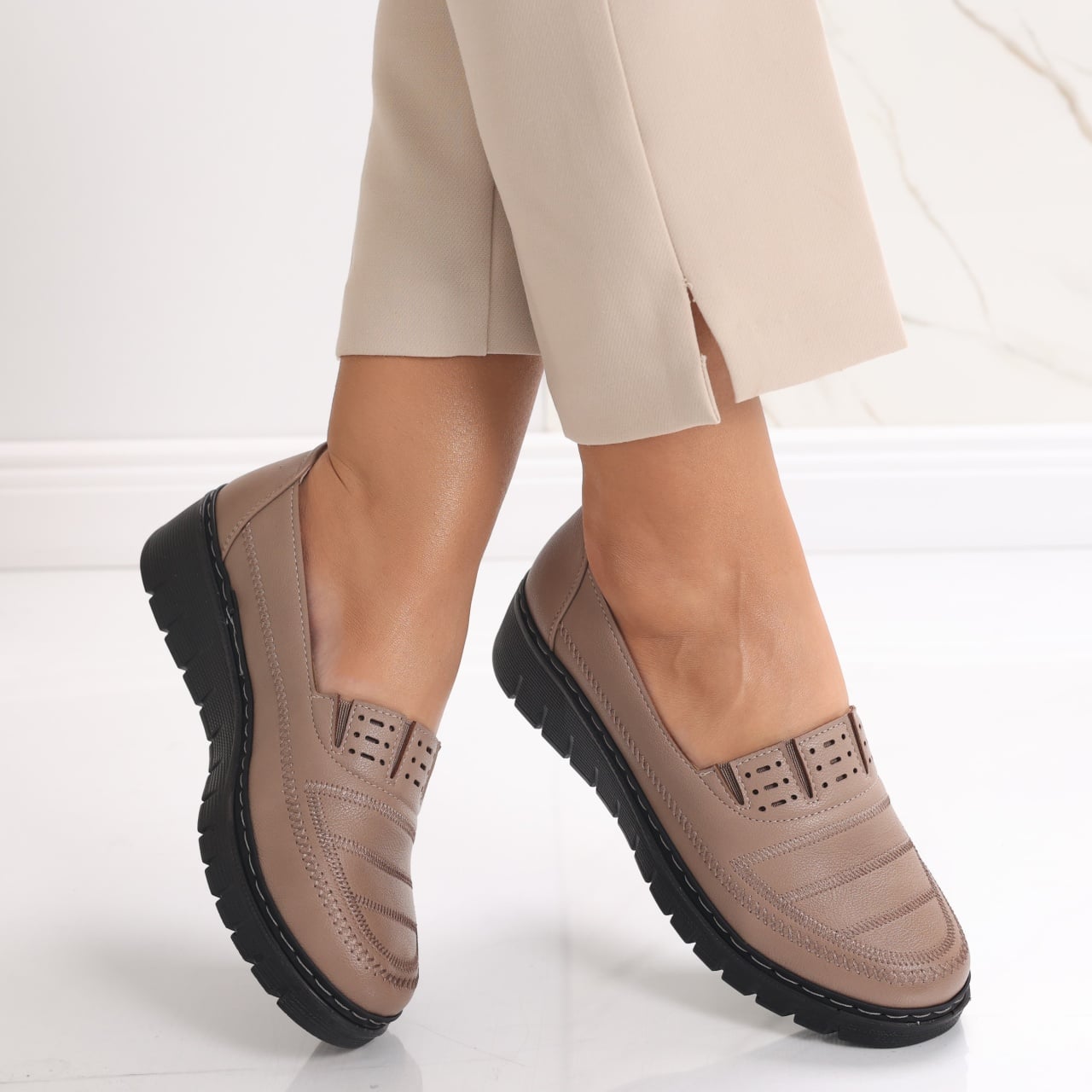 Pantofi dama casual Maro din Piele Ecologica Keransa - poza 2
