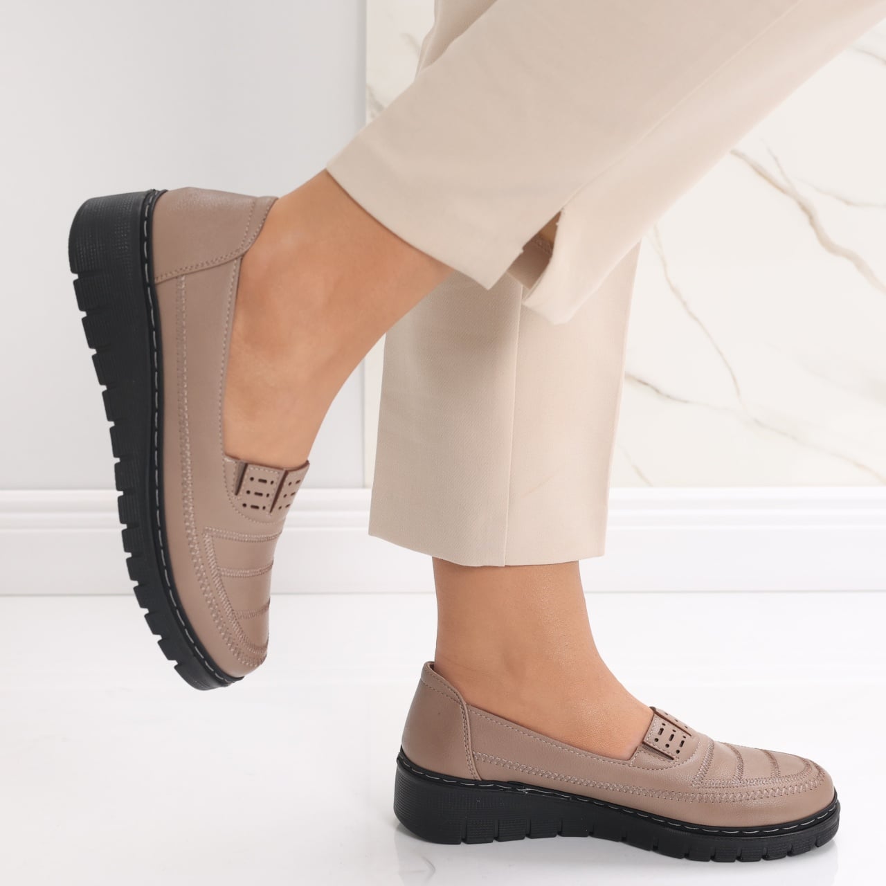 Pantofi dama casual Maro din Piele Ecologica Keransa - poza 4