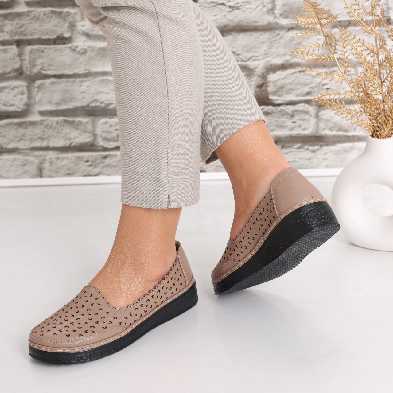 Pantofi dama casual Maro din Piele Ecologica Nasca - poza 4