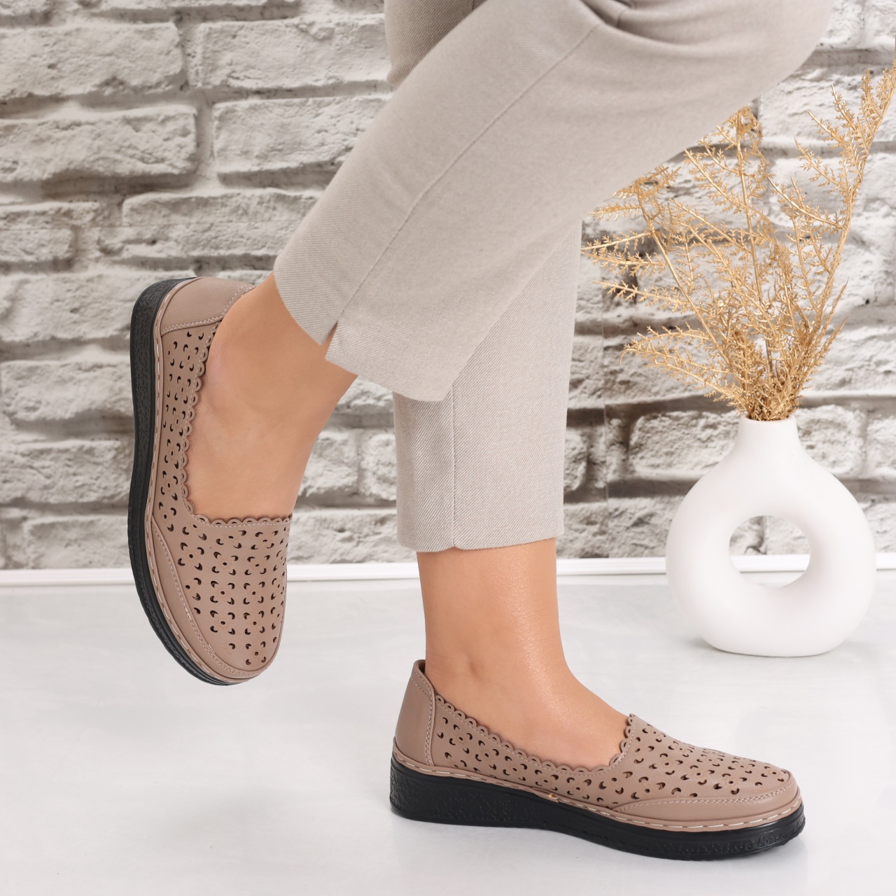 Pantofi dama casual Maro din Piele Ecologica Nasca - poza 5