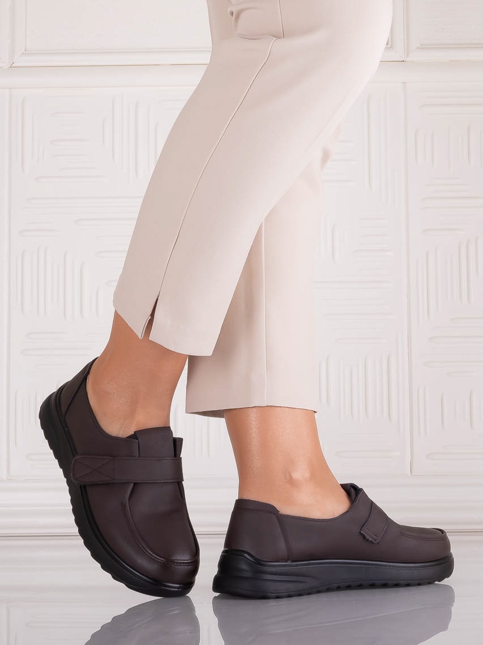Pantofi dama Casual Maro din Piele Ecologica Nedira - poza 4