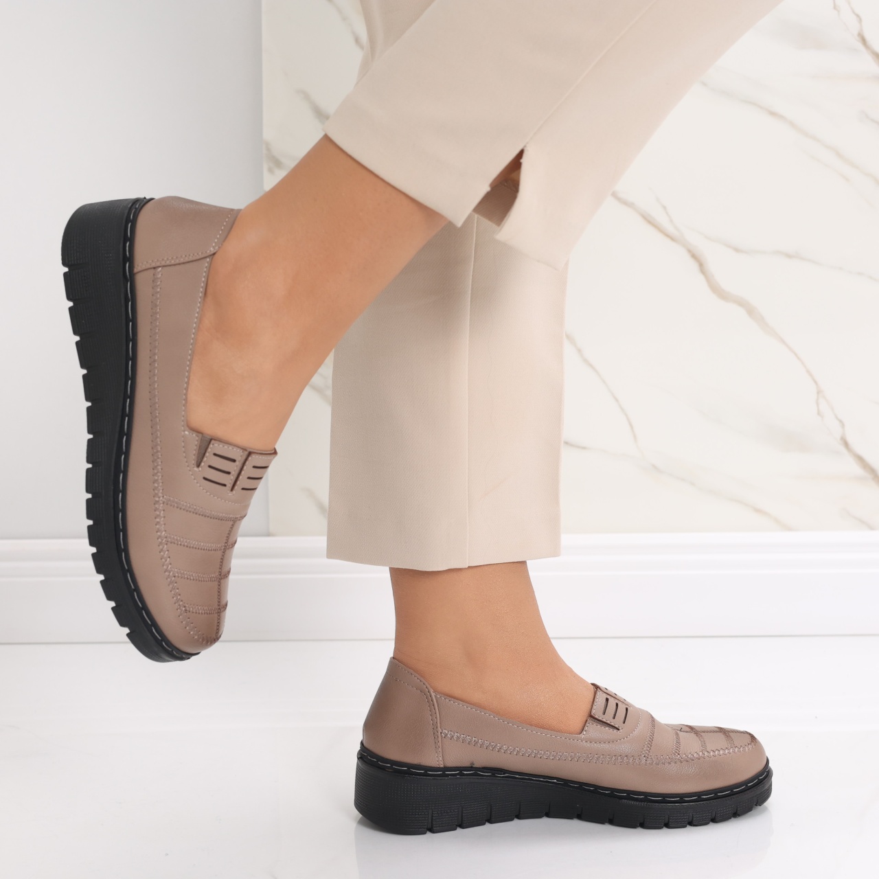 Pantofi dama casual Maro din Piele Ecologica Rasima - poza 4