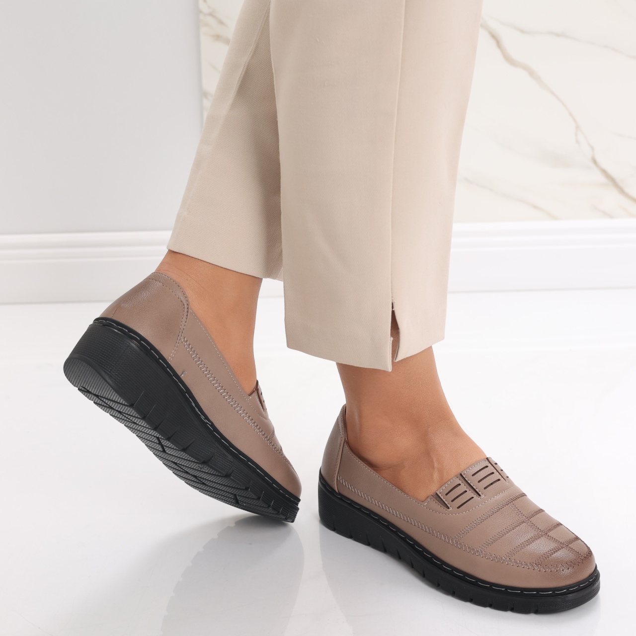 Pantofi dama casual Maro din Piele Ecologica Rasima - poza 5