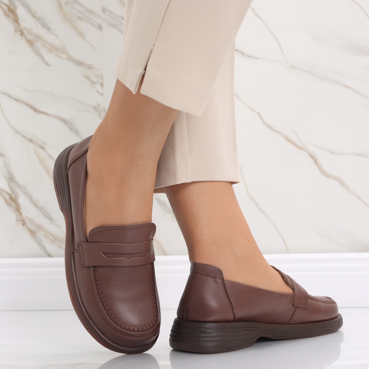 Pantofi dama casual Maro din Piele Naturala Sendiana - poza 3