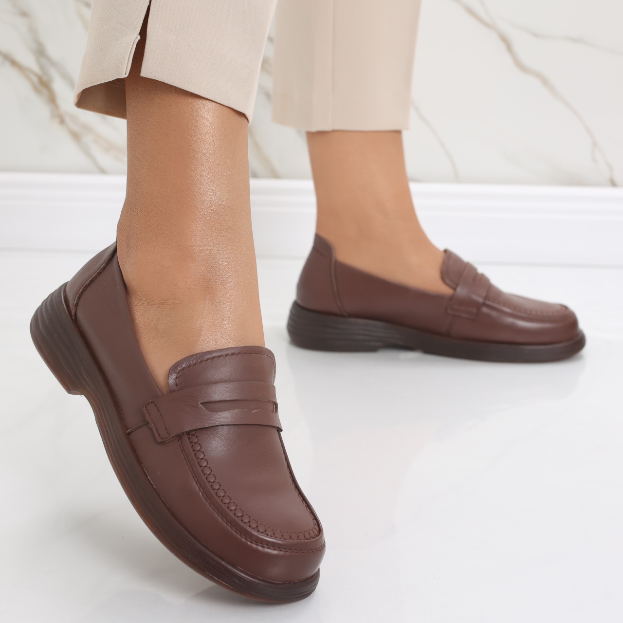 Pantofi dama casual Maro din Piele Naturala Sendiana - poza 4