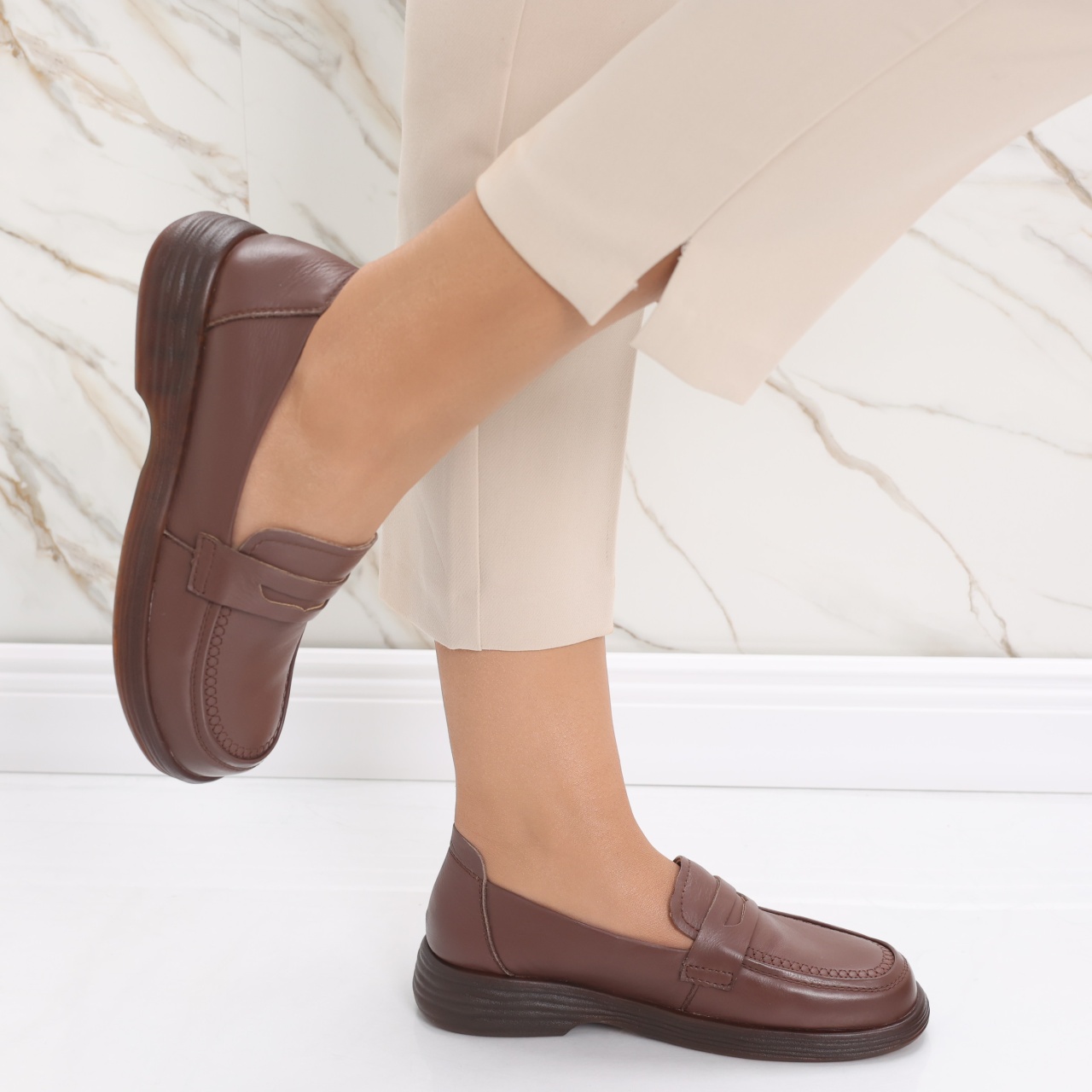 Pantofi dama casual Maro din Piele Naturala Sendiana - poza 5