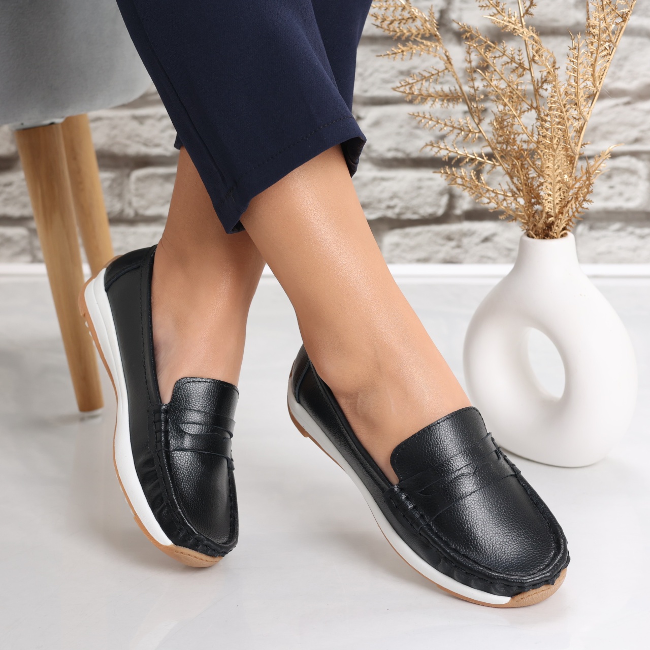 Pantofi dama casual Negei din Piele Naturala Nada - poza 3