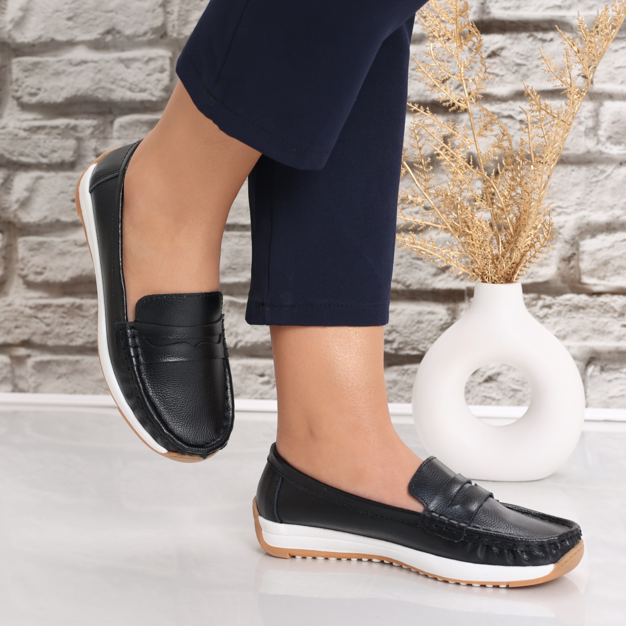 Pantofi dama casual Negei din Piele Naturala Nada - poza 5