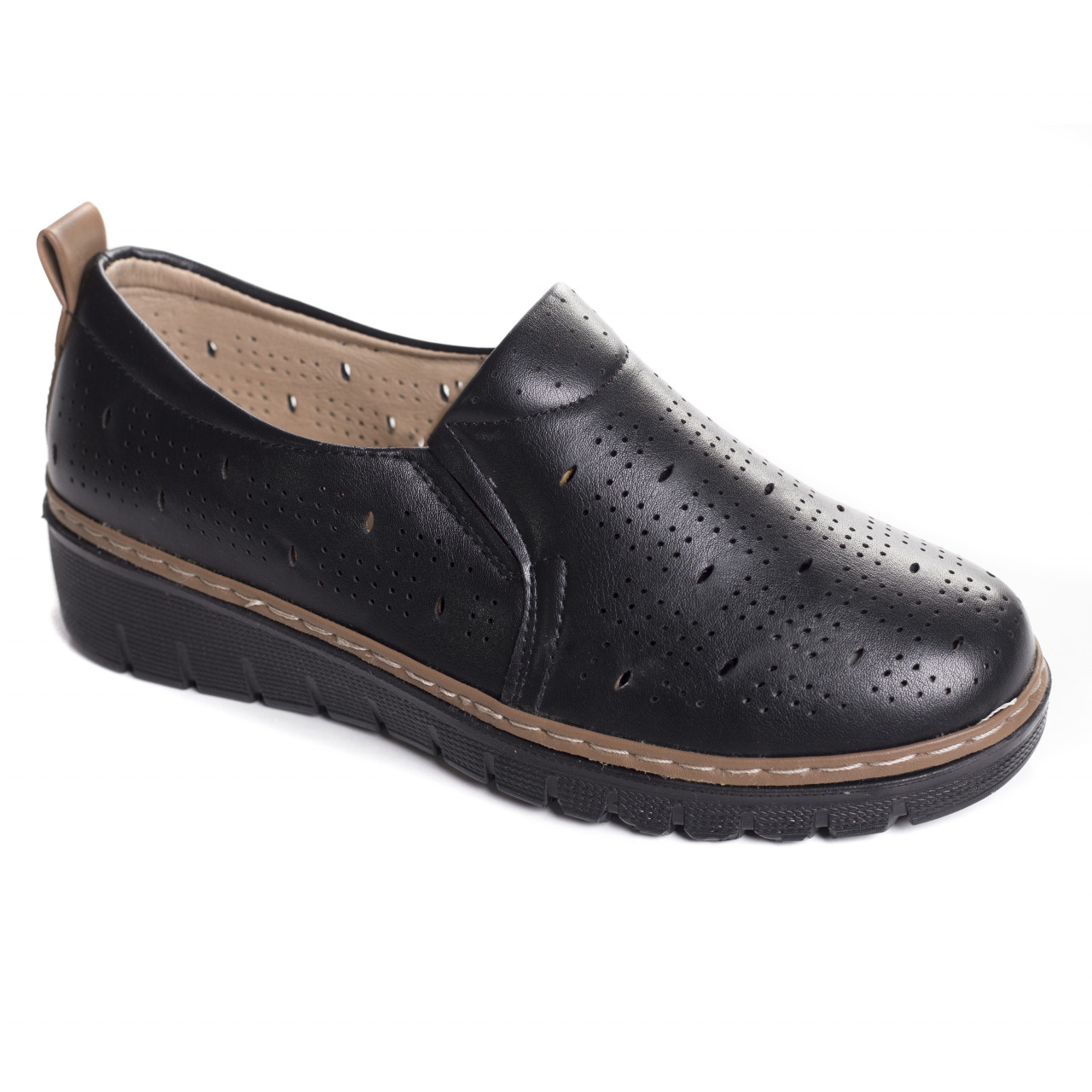 Pantofi dama casual negri din piele ecologica alvia - poza 5