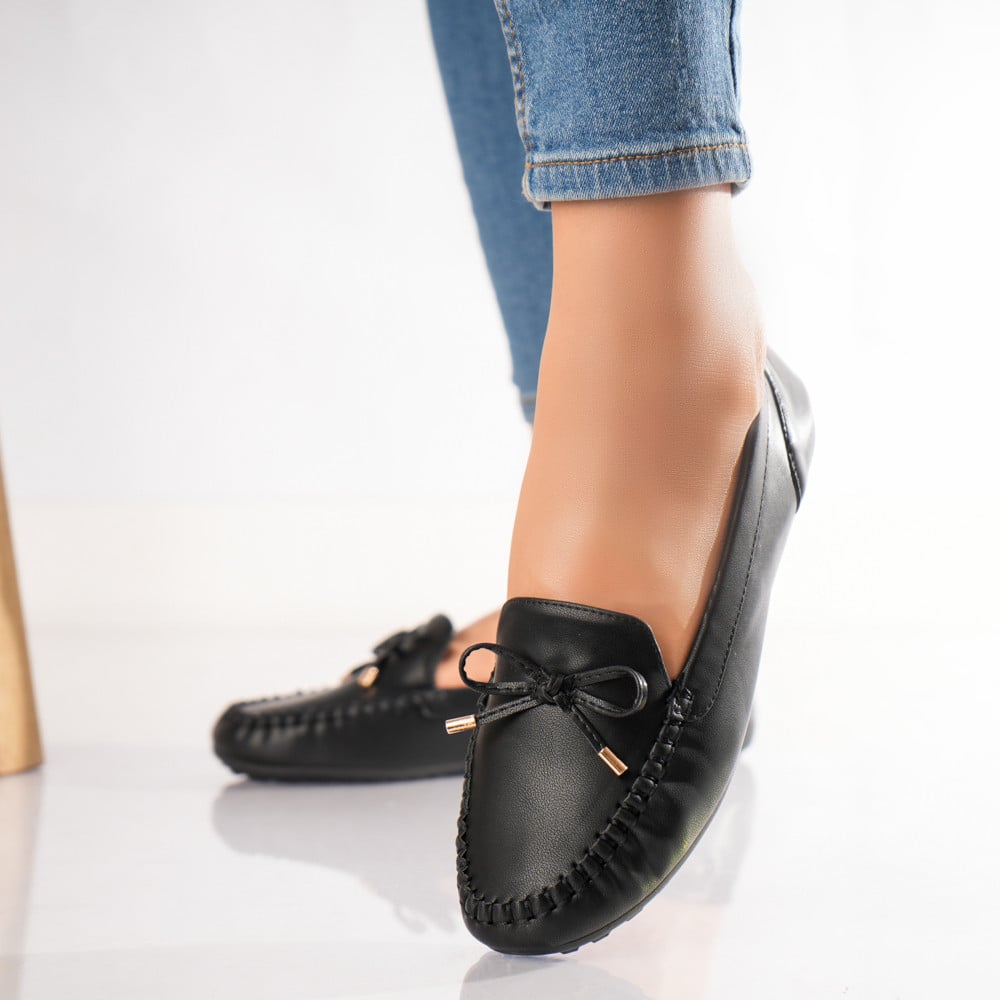 Pantofi dama casual Negri din Piele Ecologica Amelia - poza 1