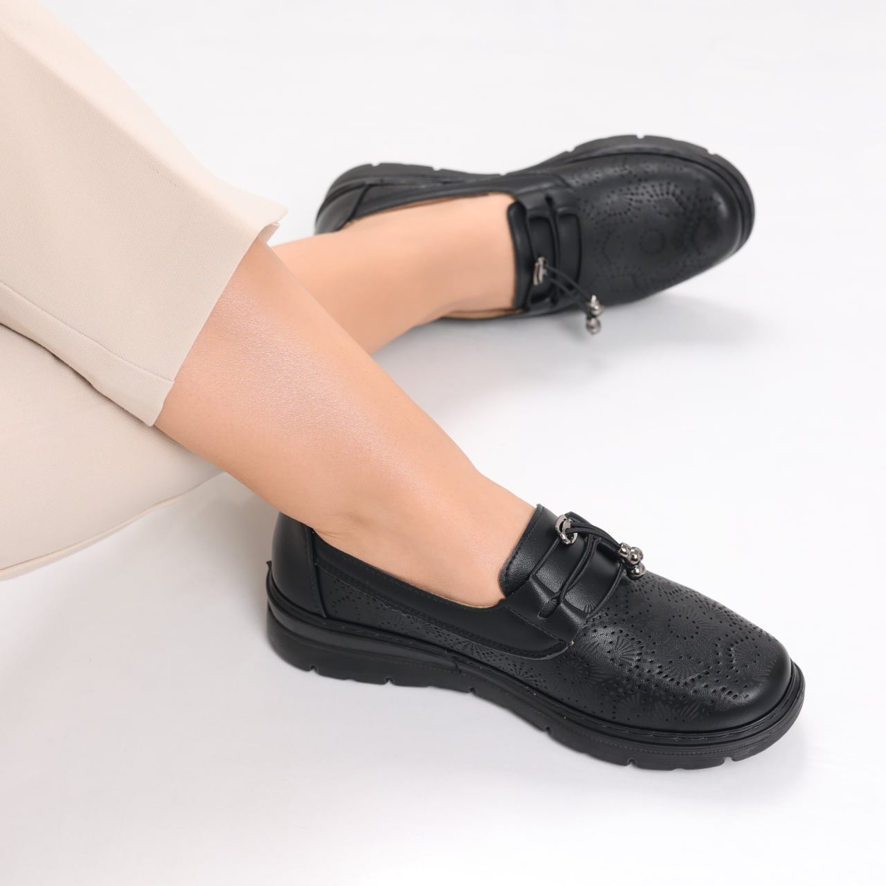 Pantofi dama casual Negri din Piele Ecologica Asnes - poza 5