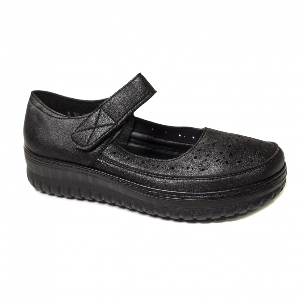 Pantofi dama casual negri din piele ecologica banvi - poza 5