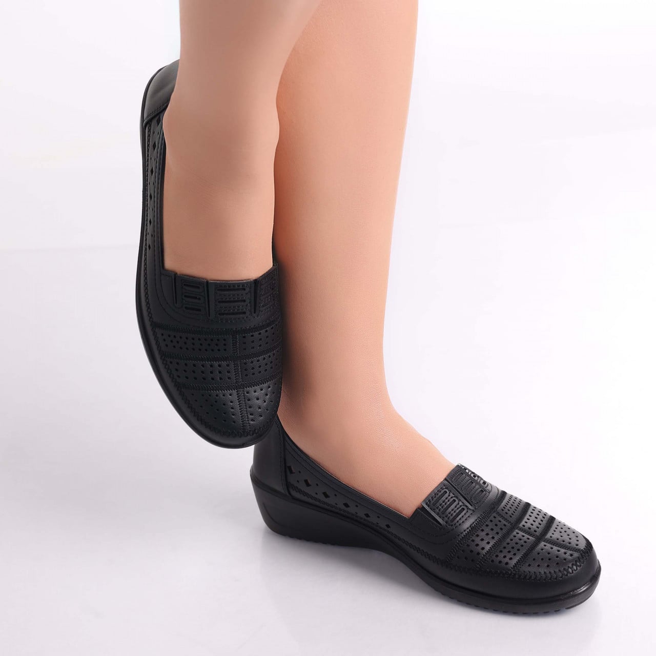 Pantofi dama casual Negri din Piele Ecologica Belen - poza 5