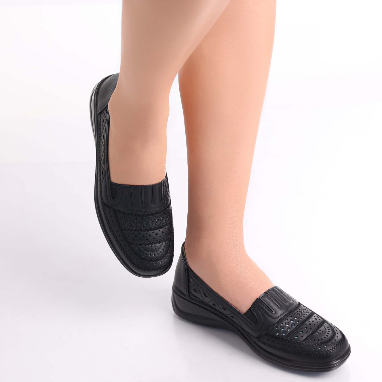 Pantofi dama casual Negri din Piele Ecologica Dameo - poza 5