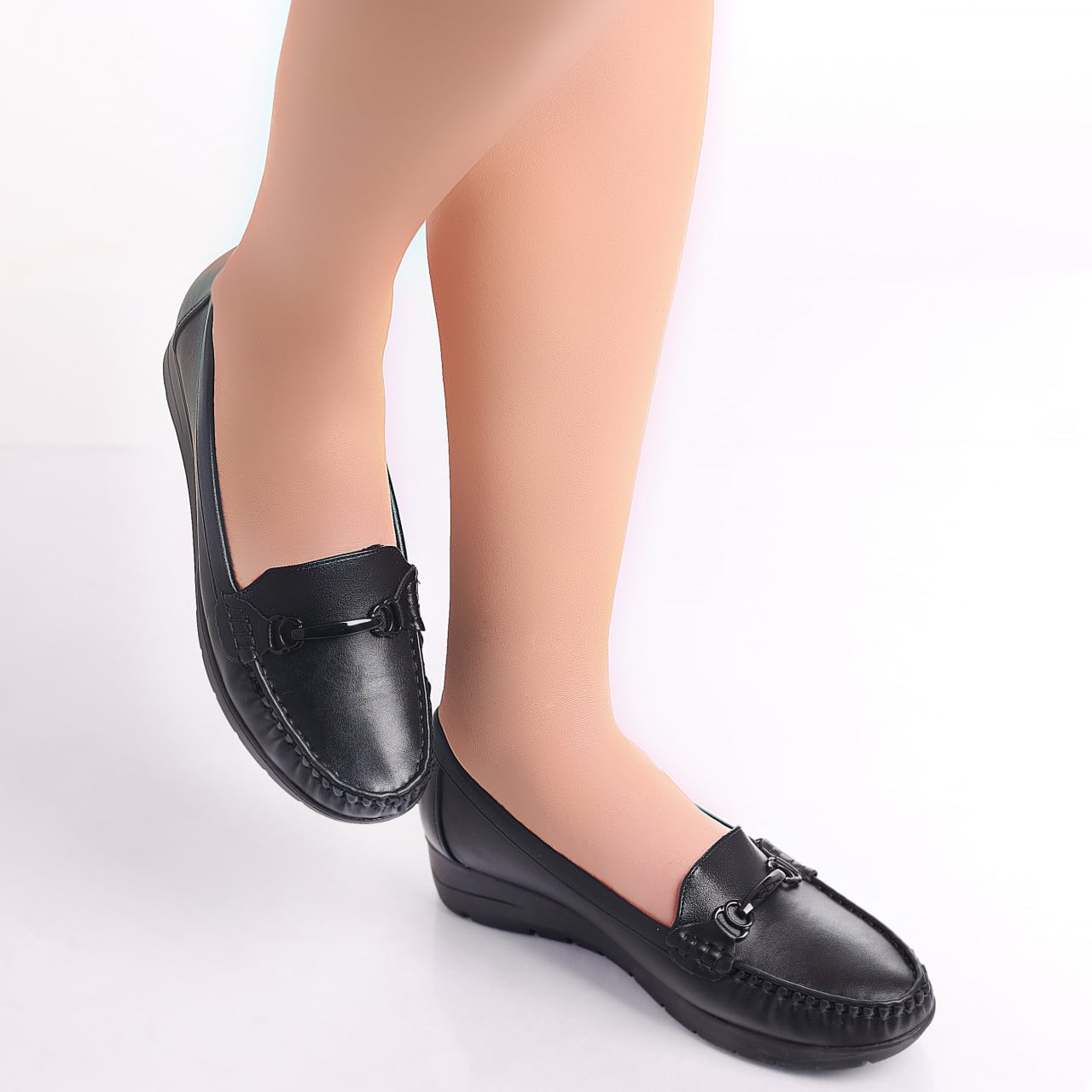 Pantofi dama casual Negri din Piele Ecologica Enasa - poza 5
