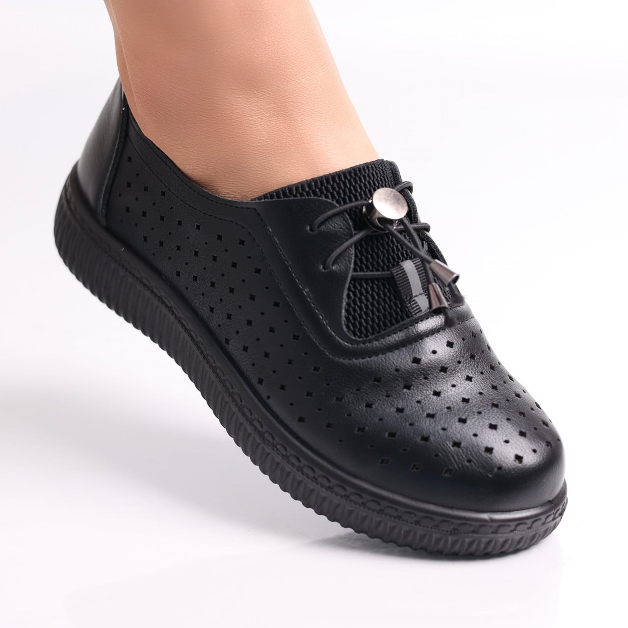 Pantofi dama casual Negri din Piele Ecologica Erica - poza 2