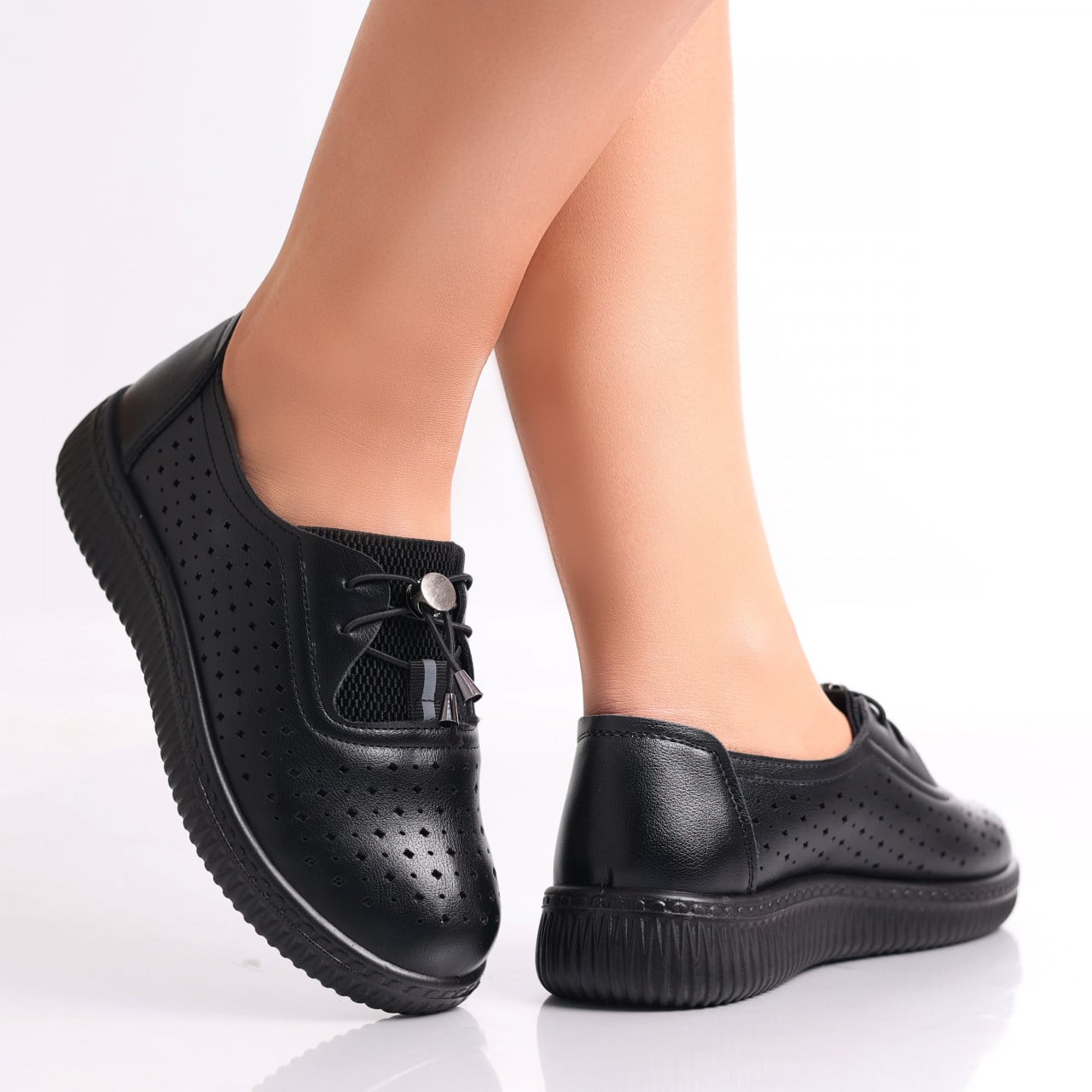 Pantofi dama casual Negri din Piele Ecologica Erica - poza 4