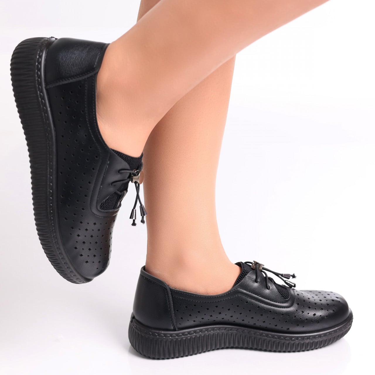 Pantofi dama casual Negri din Piele Ecologica Erica - poza 5