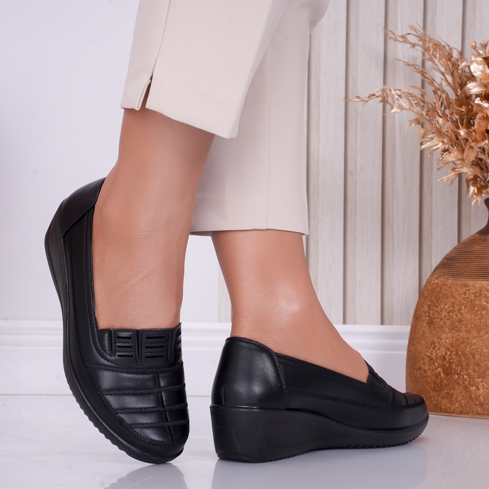 Pantofi dama casual Negri din Piele Ecologica Jony - poza 3