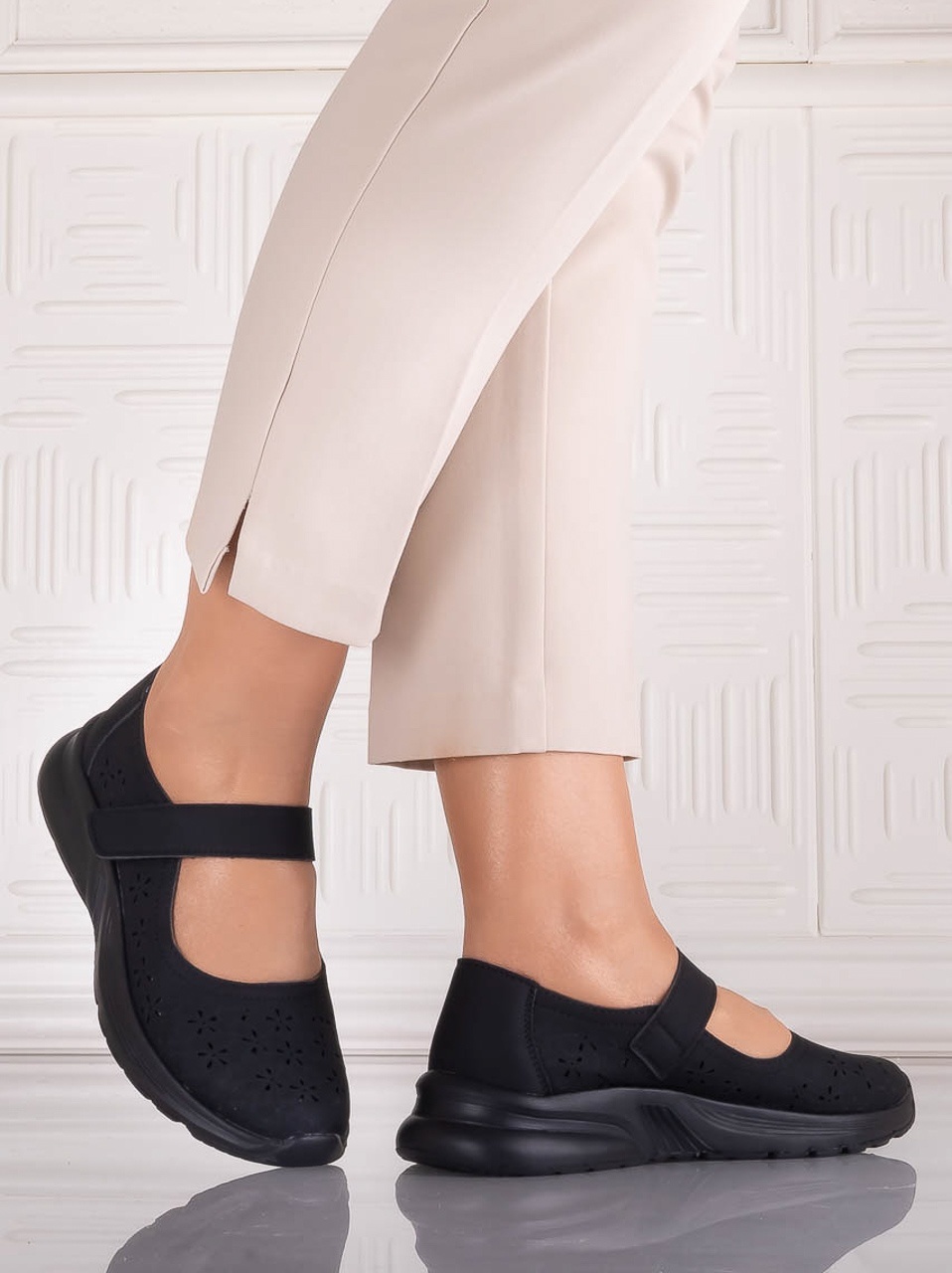 Pantofi dama casual Negri din Piele Ecologica Lani - poza 3