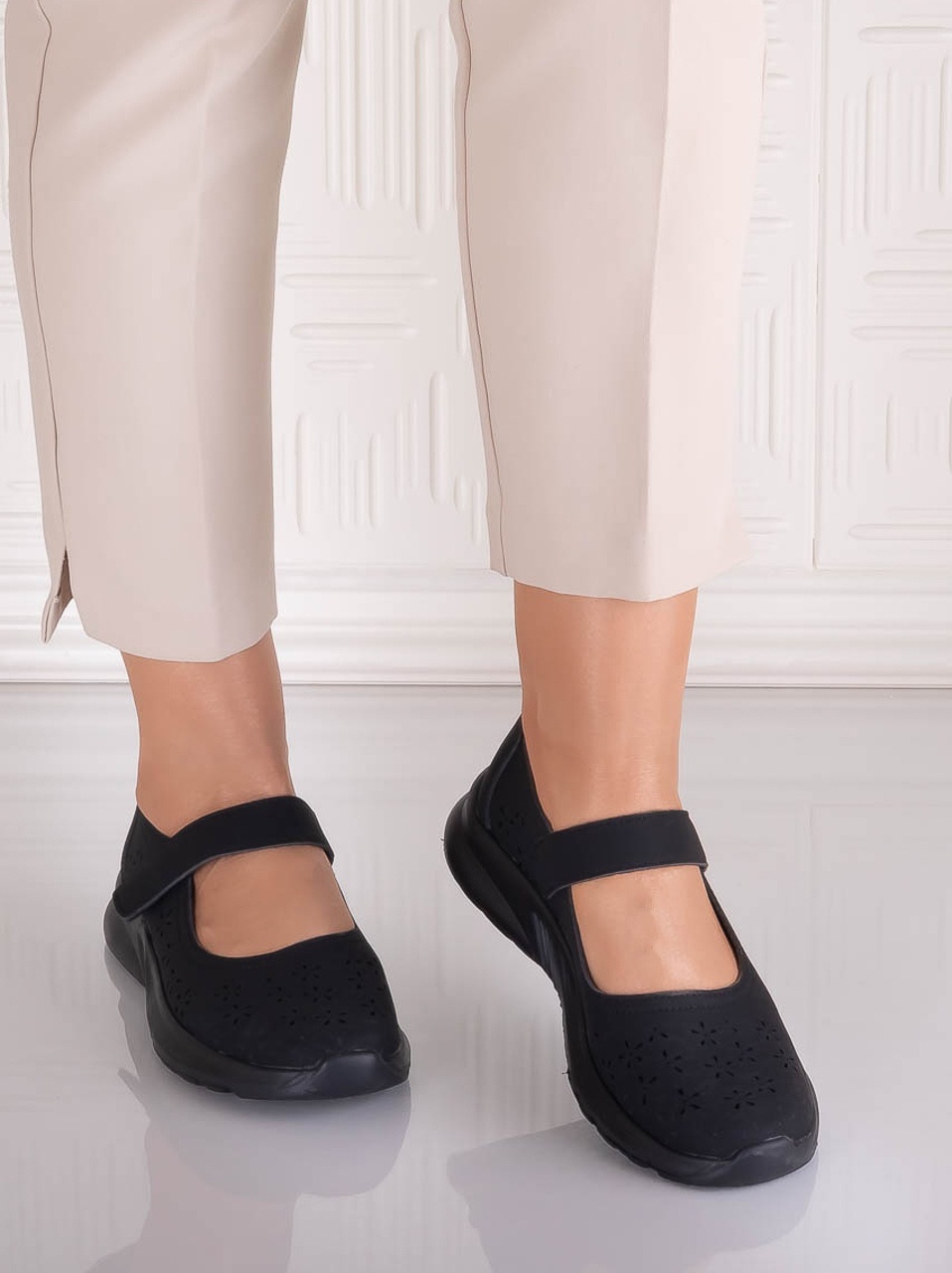 Pantofi dama casual Negri din Piele Ecologica Lani - poza 4