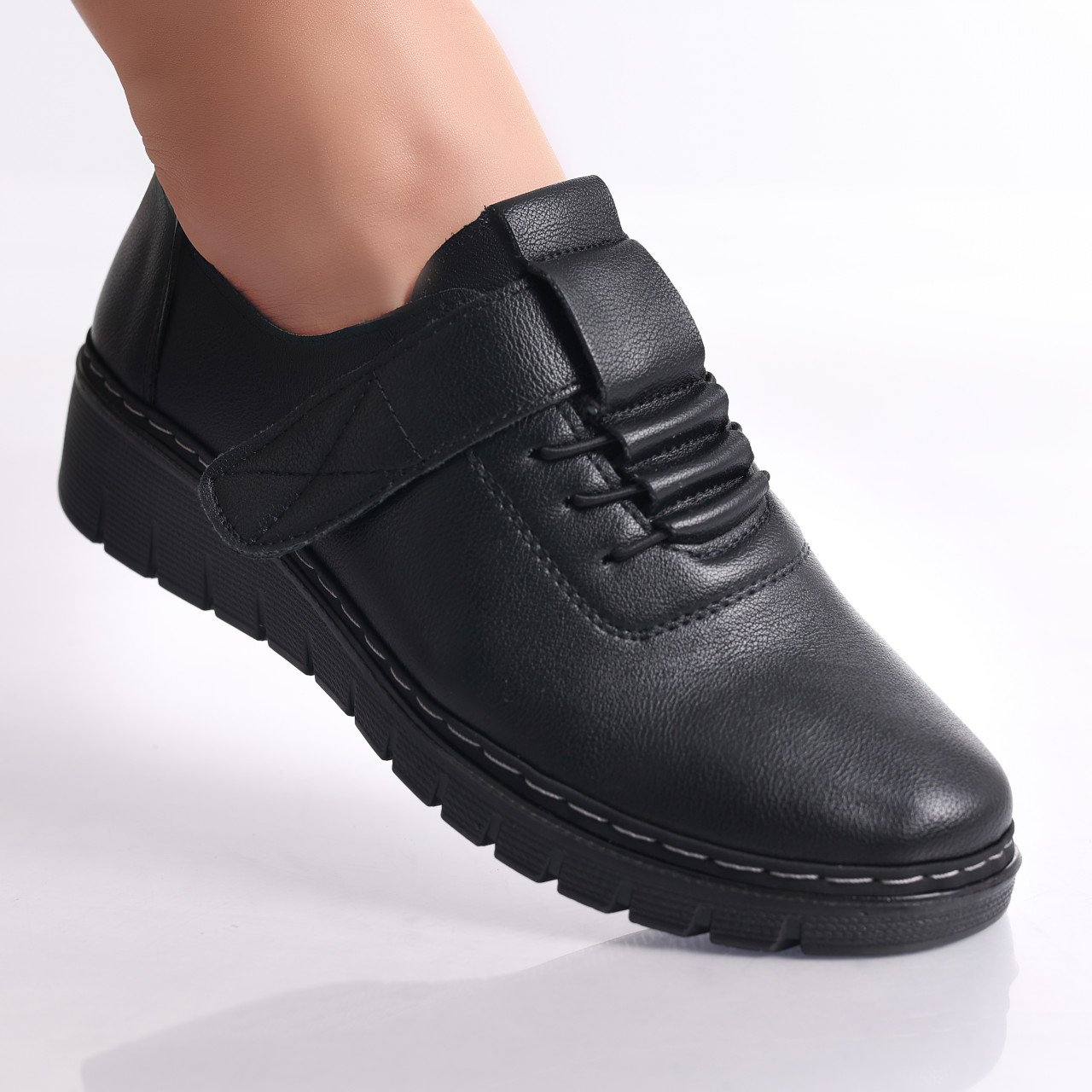 Pantofi dama casual Negri din Piele Ecologica Magaly - poza 1