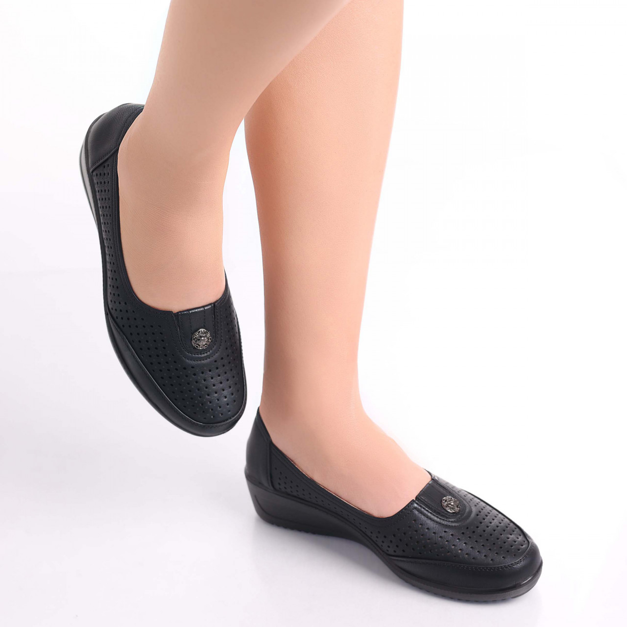 Pantofi dama casual Negri din Piele Ecologica Neleba - poza 5