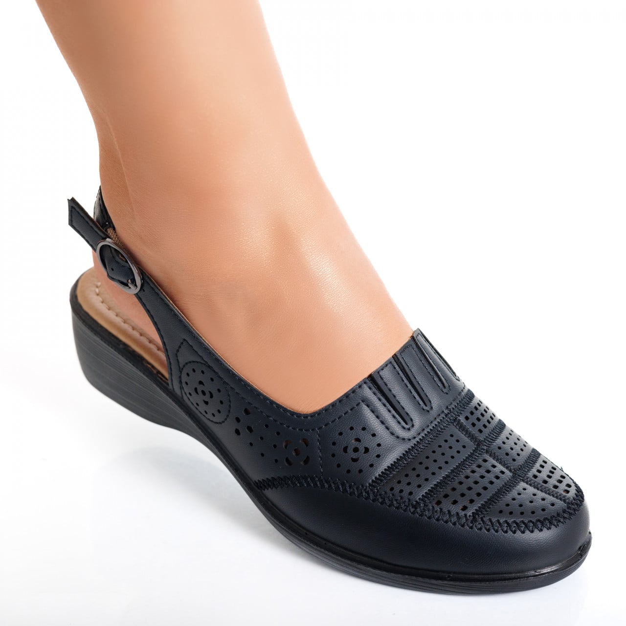 Pantofi dama casual Negri din Piele Ecologica Nelpa - poza 4