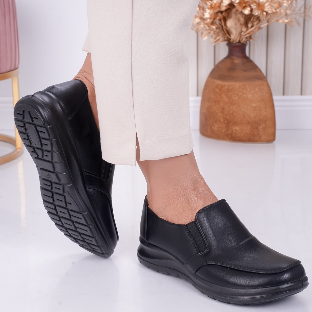 Pantofi dama casual Negri din Piele Ecologica Rami - poza 4