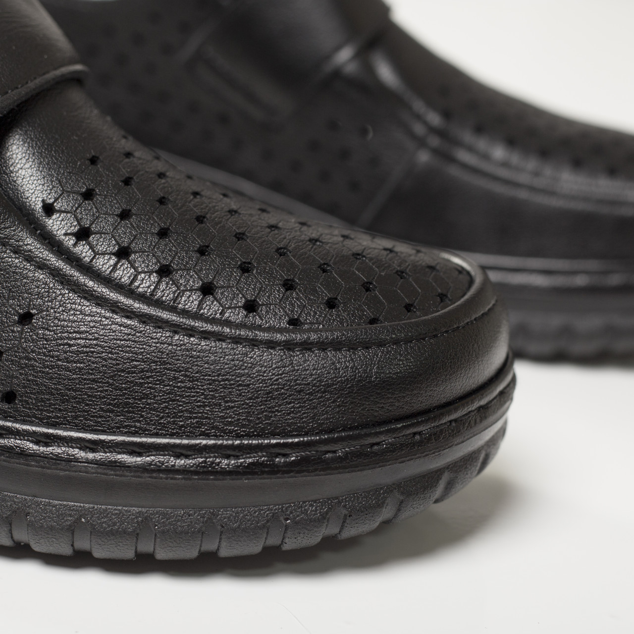 Pantofi dama casual negri din piele ecologica tani - poza 5