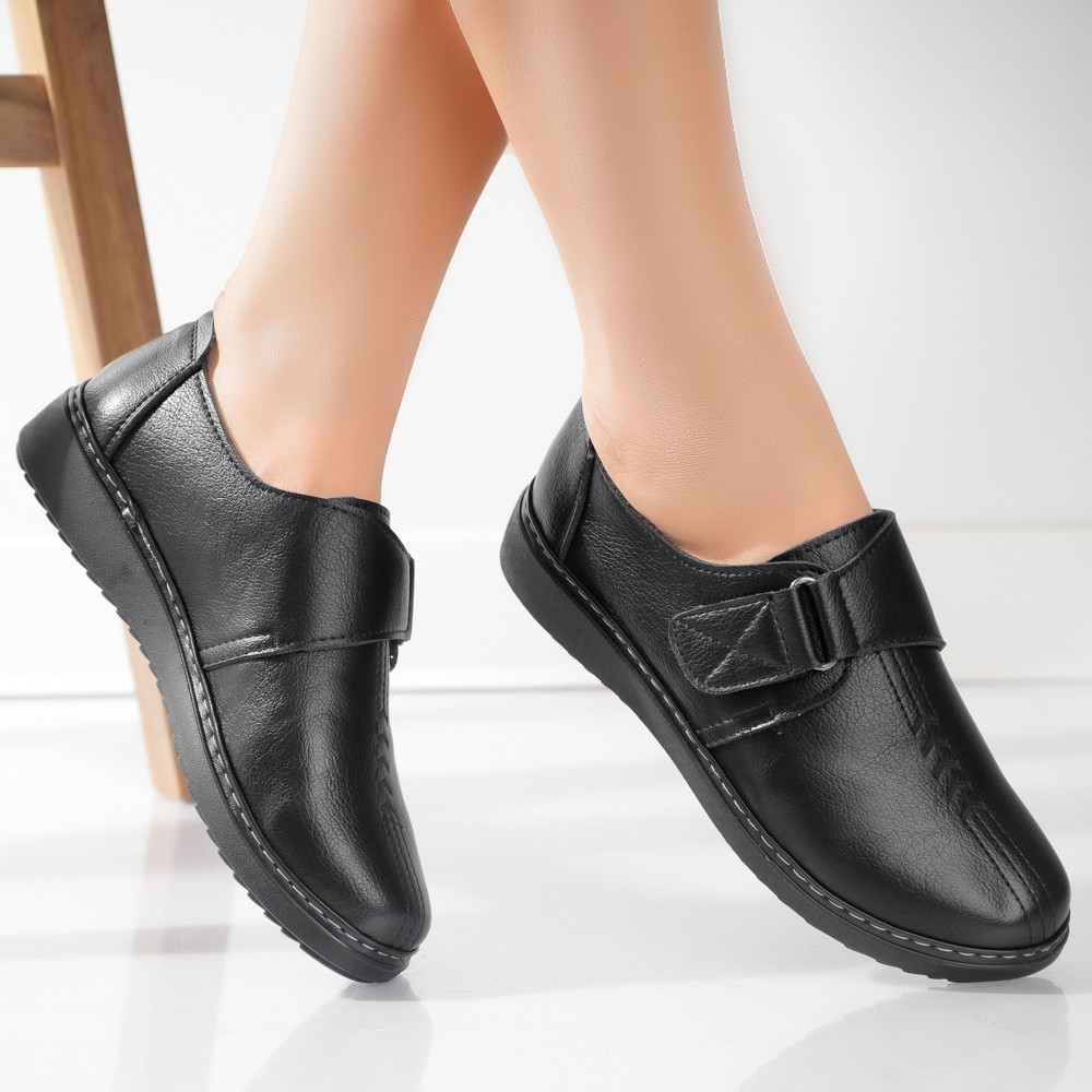 Pantofi dama casual Negri din Piele Ecologica Vodo - poza 4