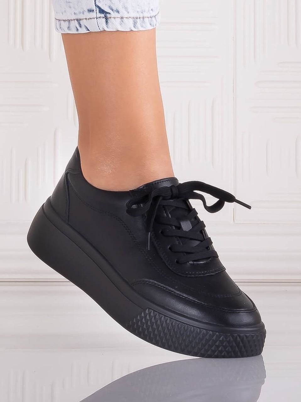 Pantofi dama casual Negri din Piele Naturala Adiza - poza 1