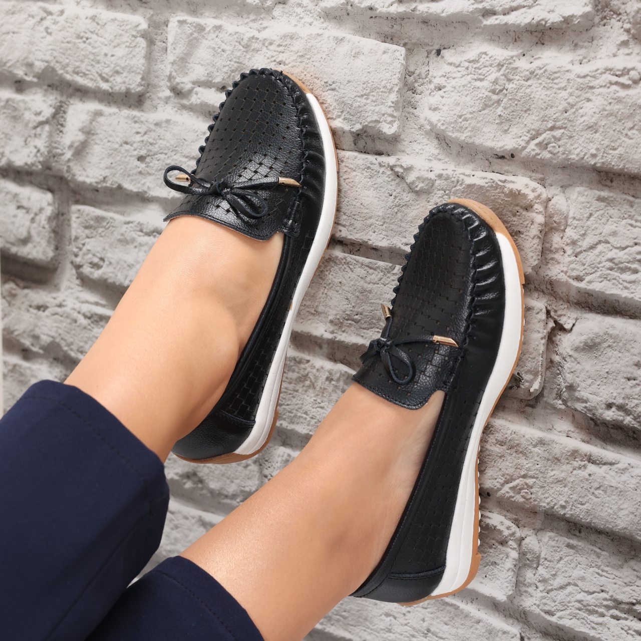 Pantofi dama casual Negri din Piele Naturala Alinca - poza 2