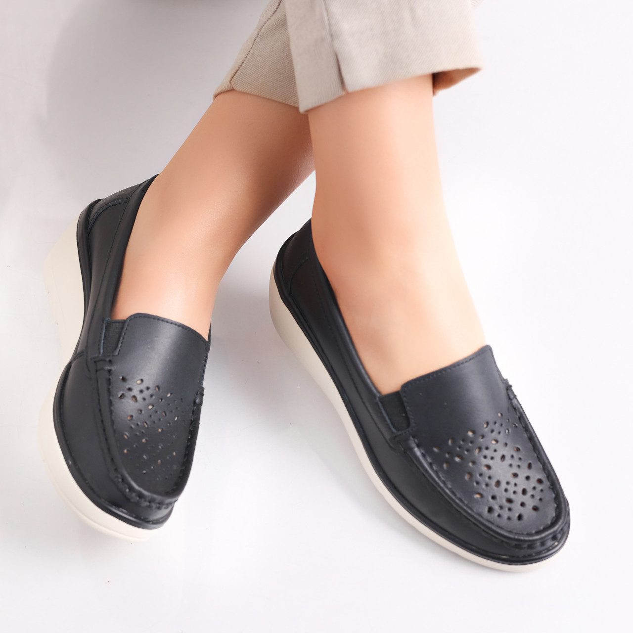 Pantofi dama casual Negri din Piele Naturala Avril - poza 4