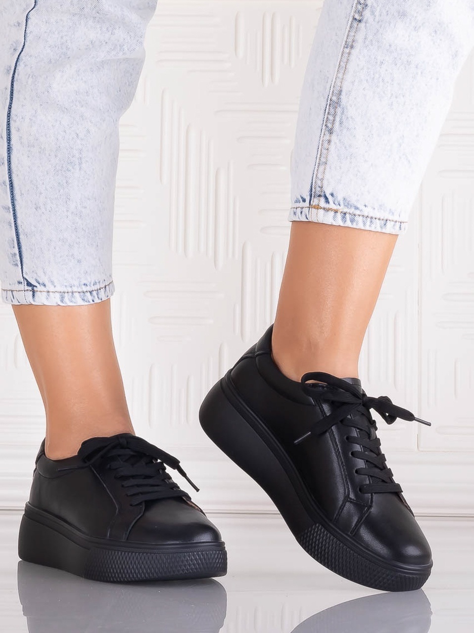 Pantofi dama casual Negri din Piele Naturala Aziva - poza 3