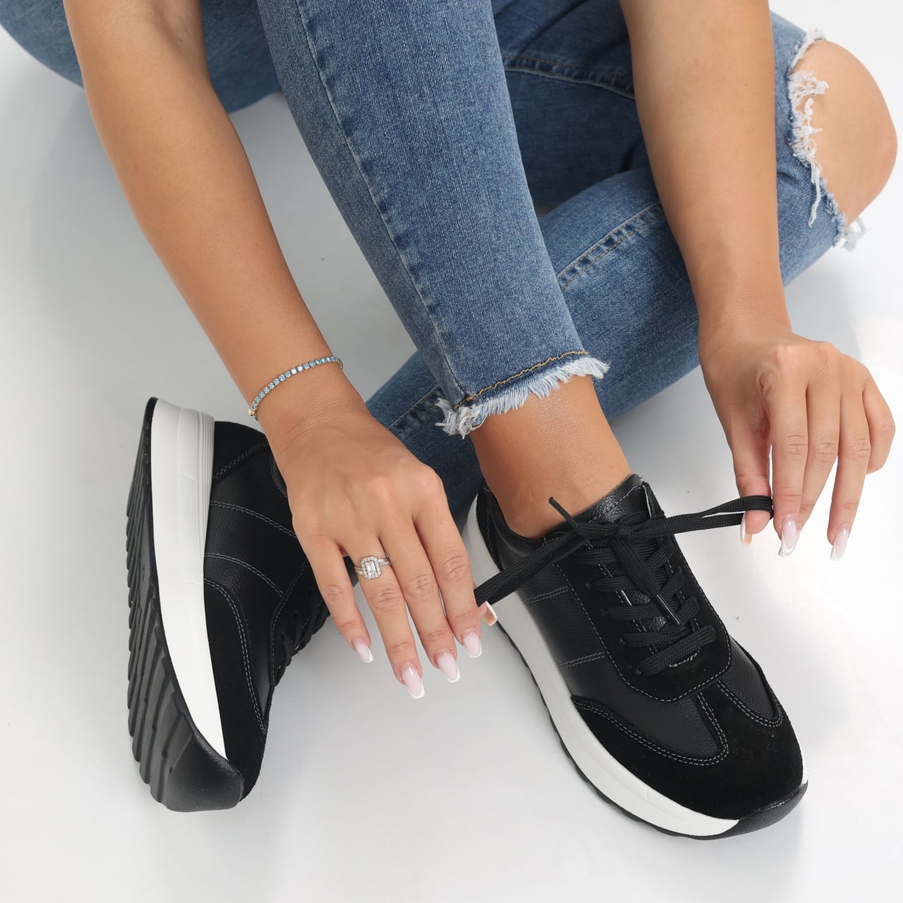 Pantofi dama casual Negri din Piele Naturala Bella - poza 4