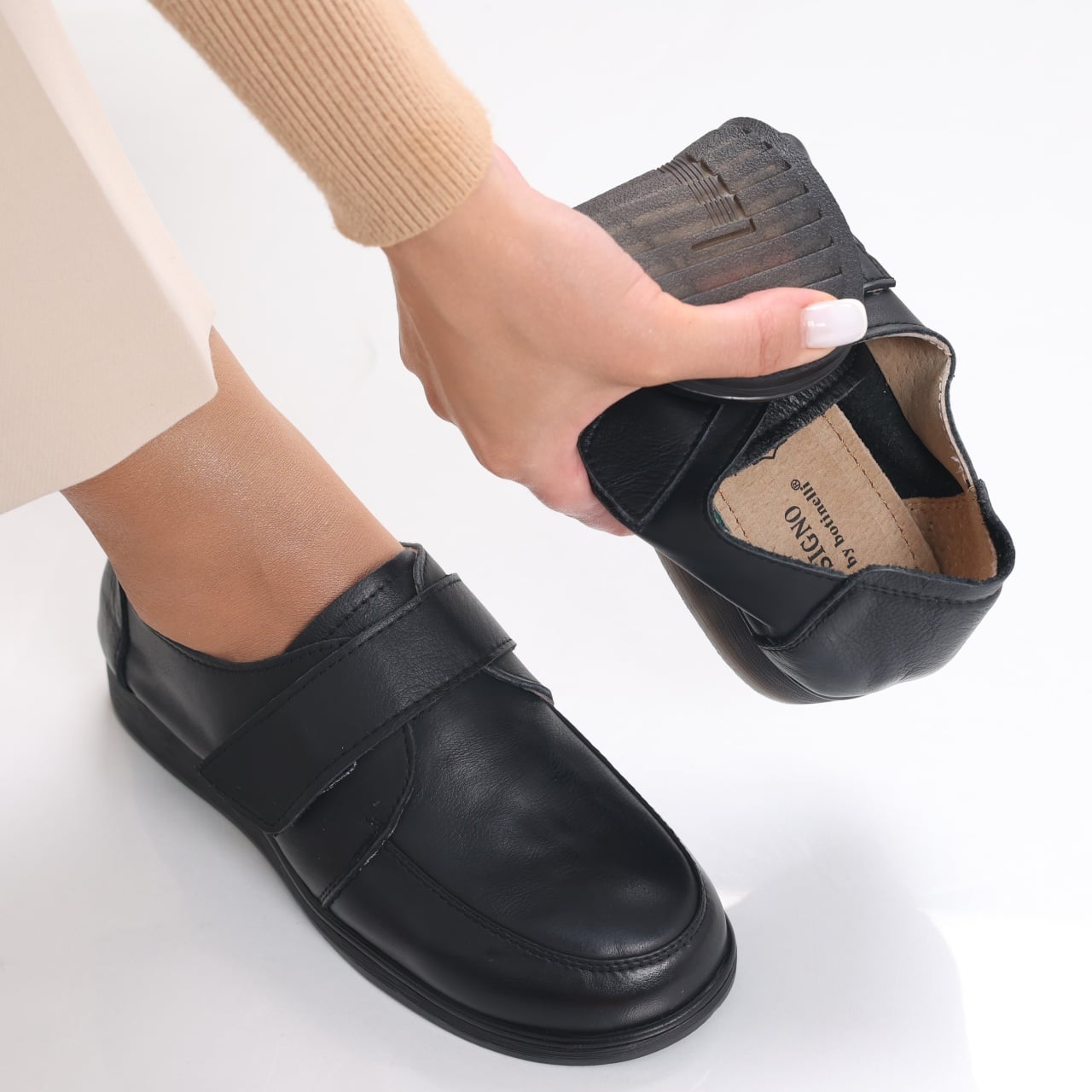 Pantofi dama casual Negri din Piele Naturala Jarin - poza 1