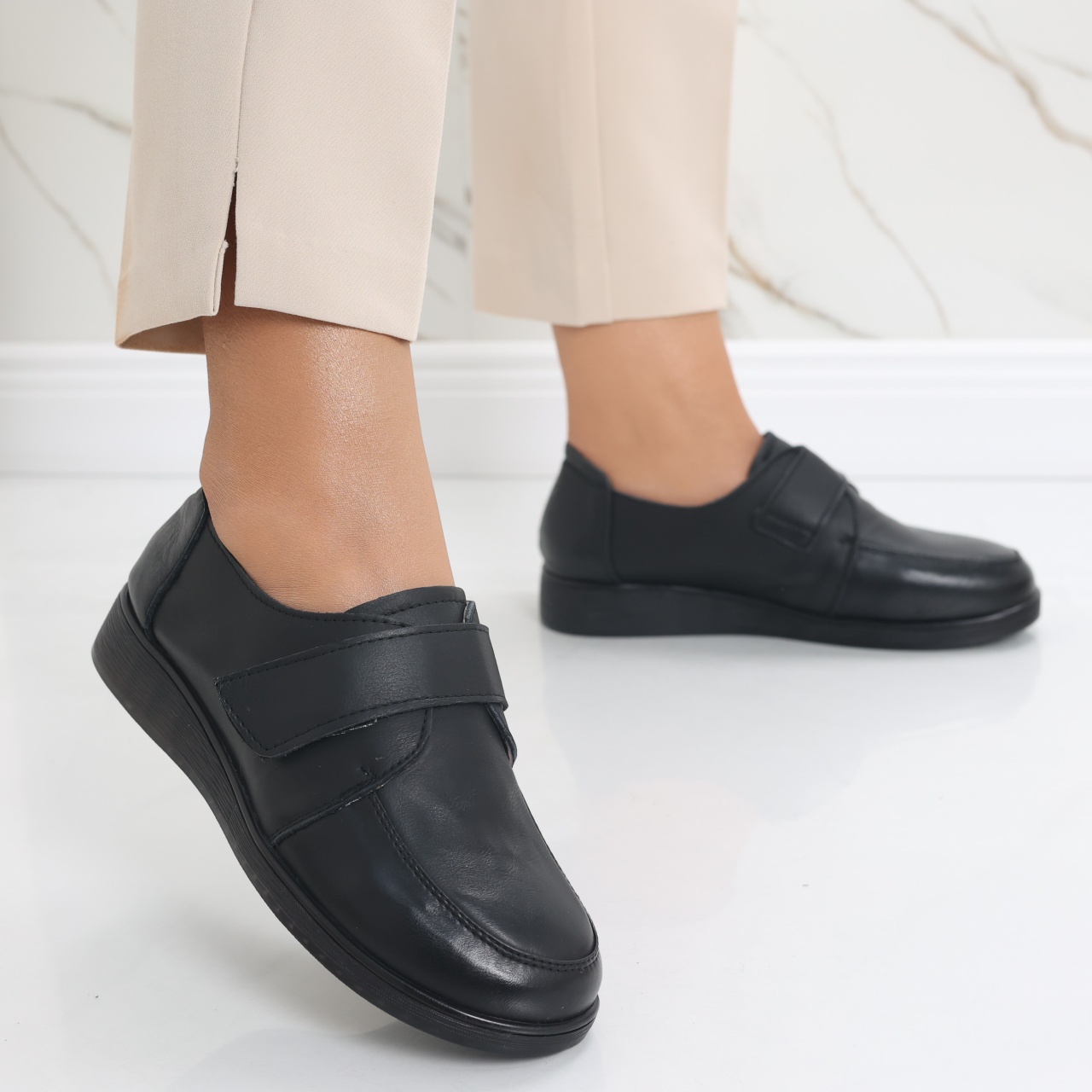 Pantofi dama casual Negri din Piele Naturala Jarin - poza 4