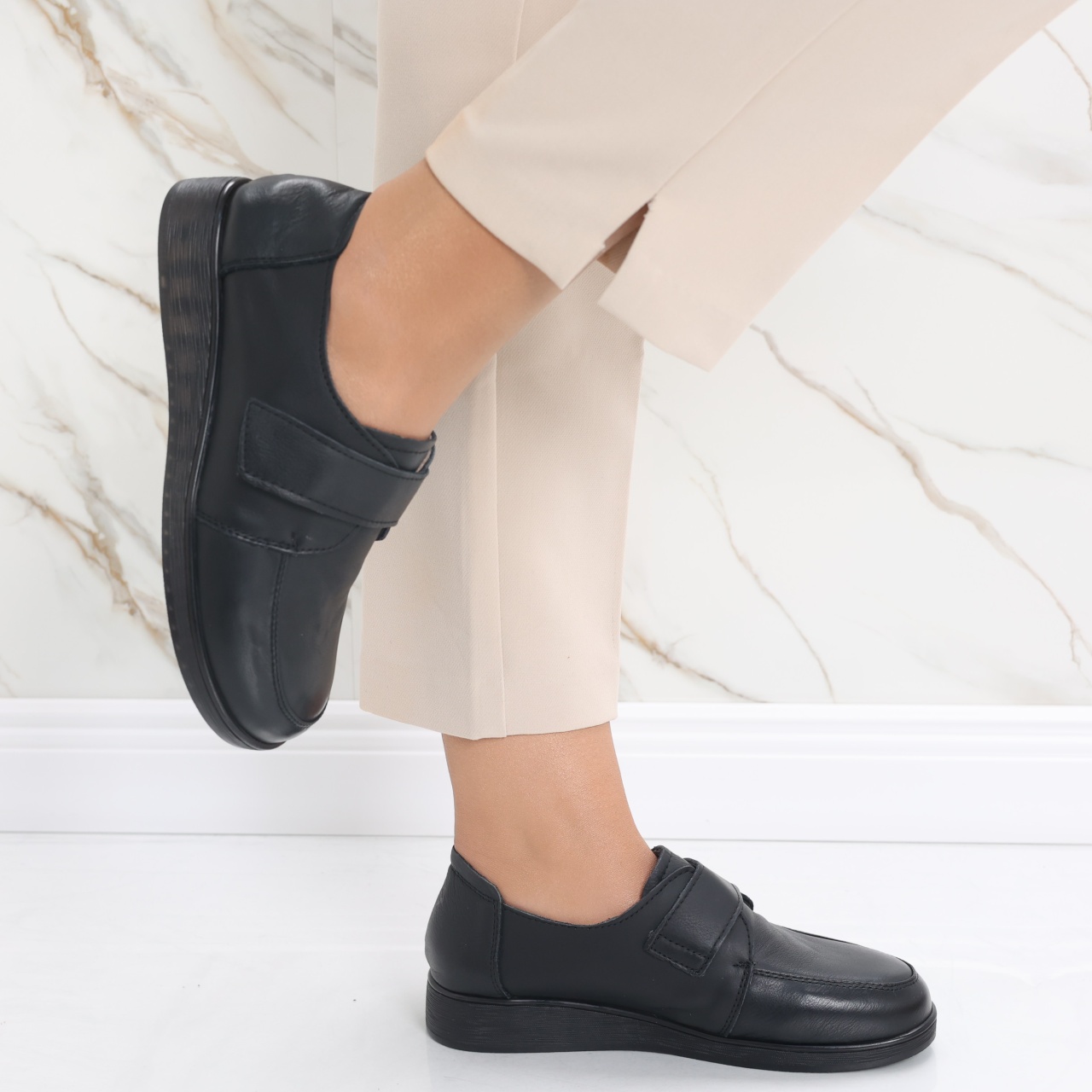 Pantofi dama casual Negri din Piele Naturala Jarin - poza 5