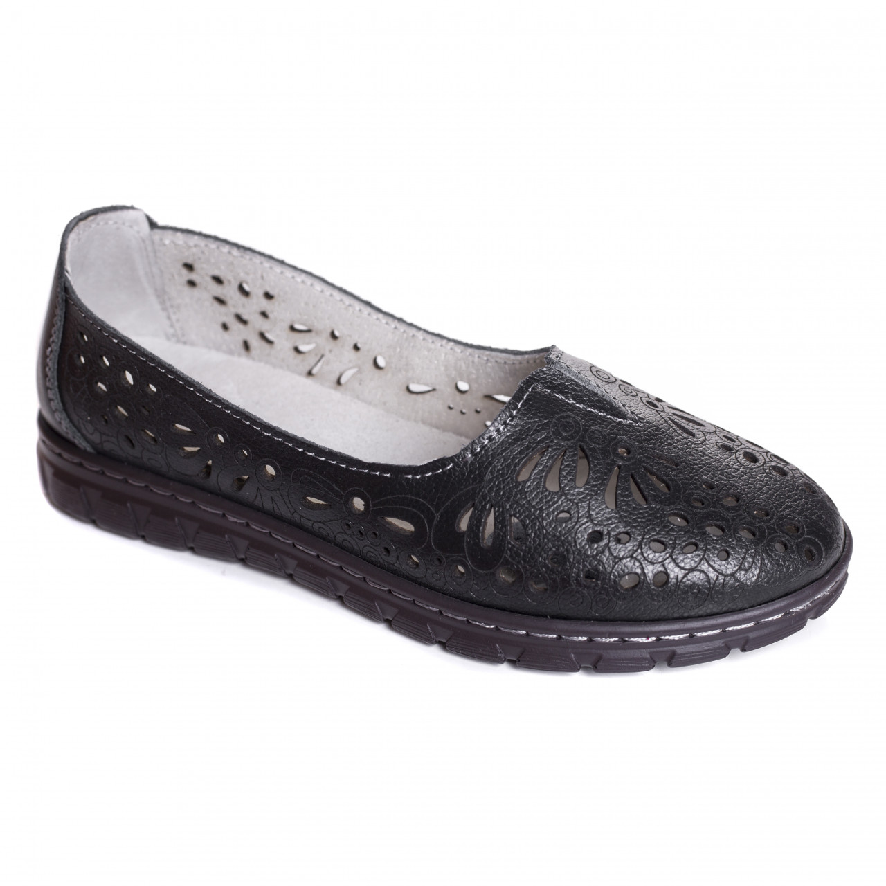 Pantofi dama casual negri din piele naturala opilo - poza 4