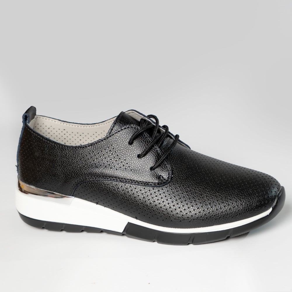 Pantofi dama casual negri piele naturala lamita - poza 4