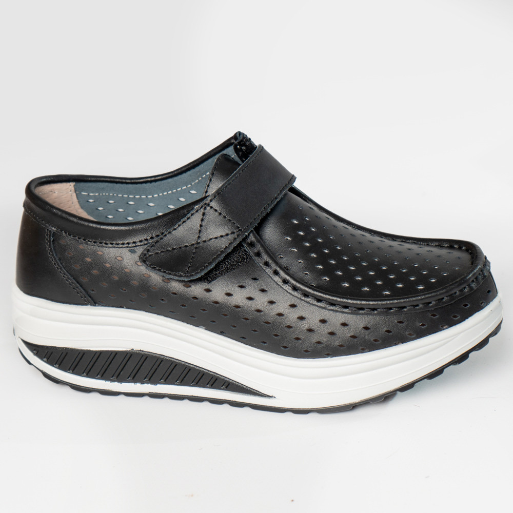 Pantofi dama casual negri piele naturala rula - poza 4