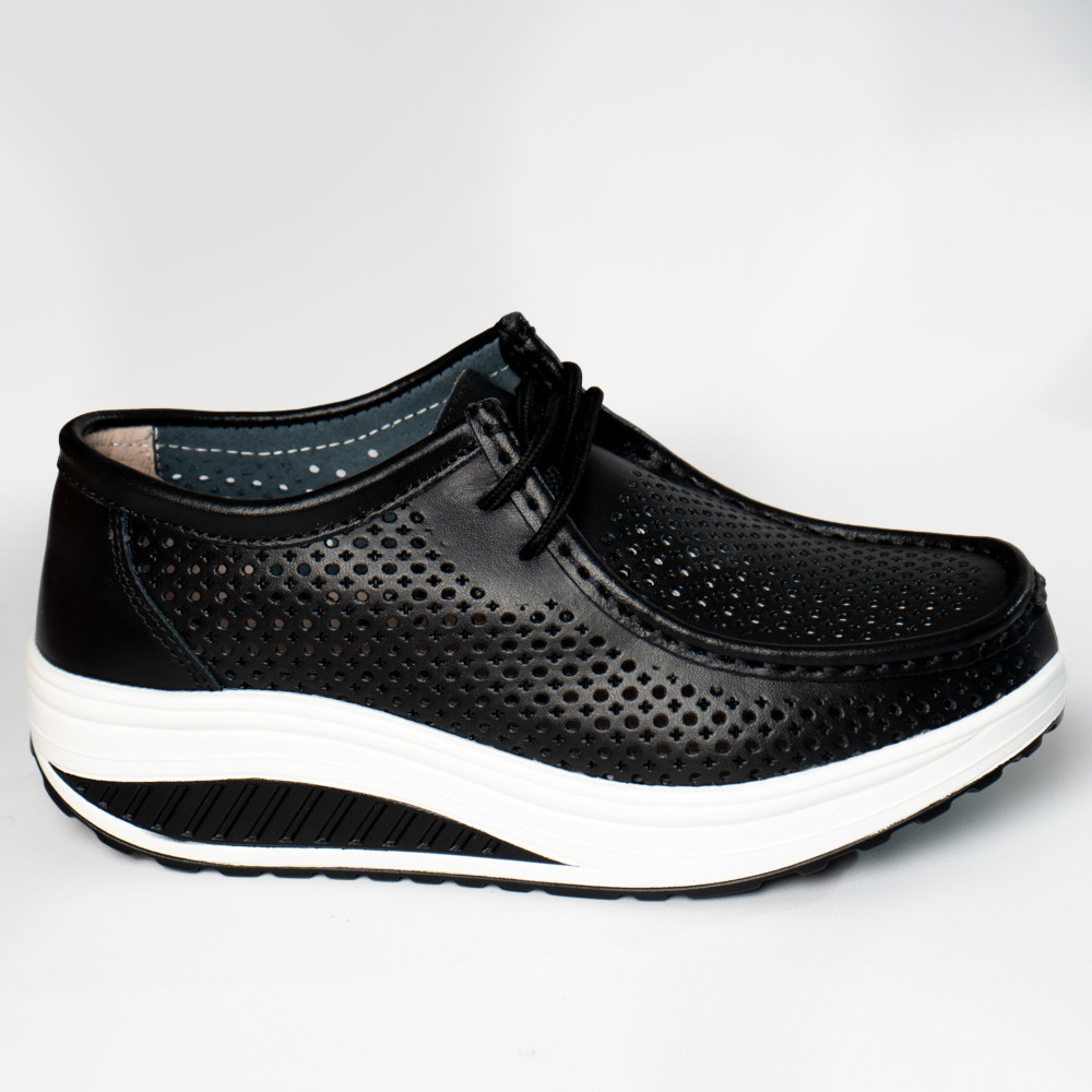 Pantofi dama casual negri piele naturala samra - poza 4