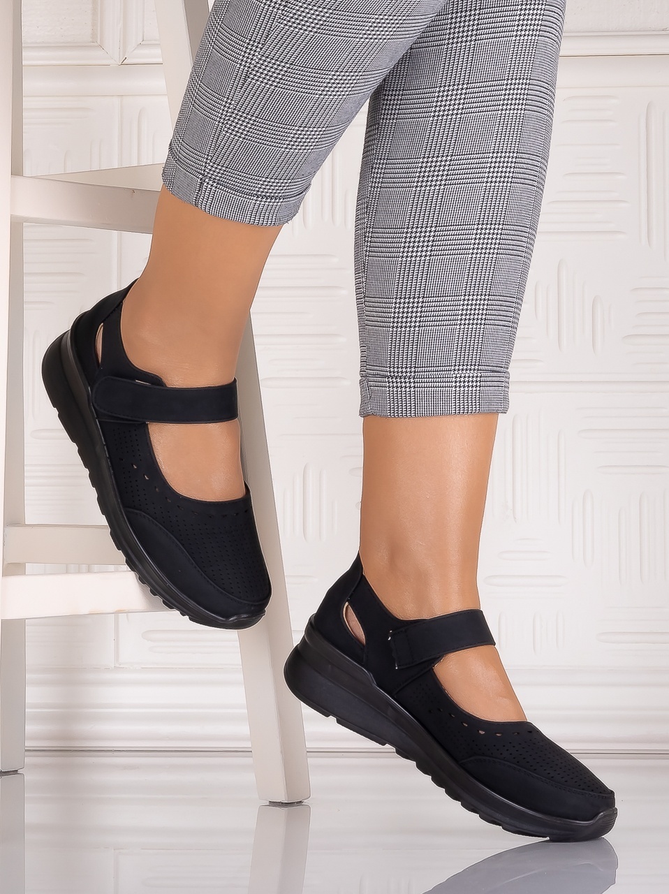 Pantofi dama casual Negrii din Piele Ecologica Altoia - poza 2