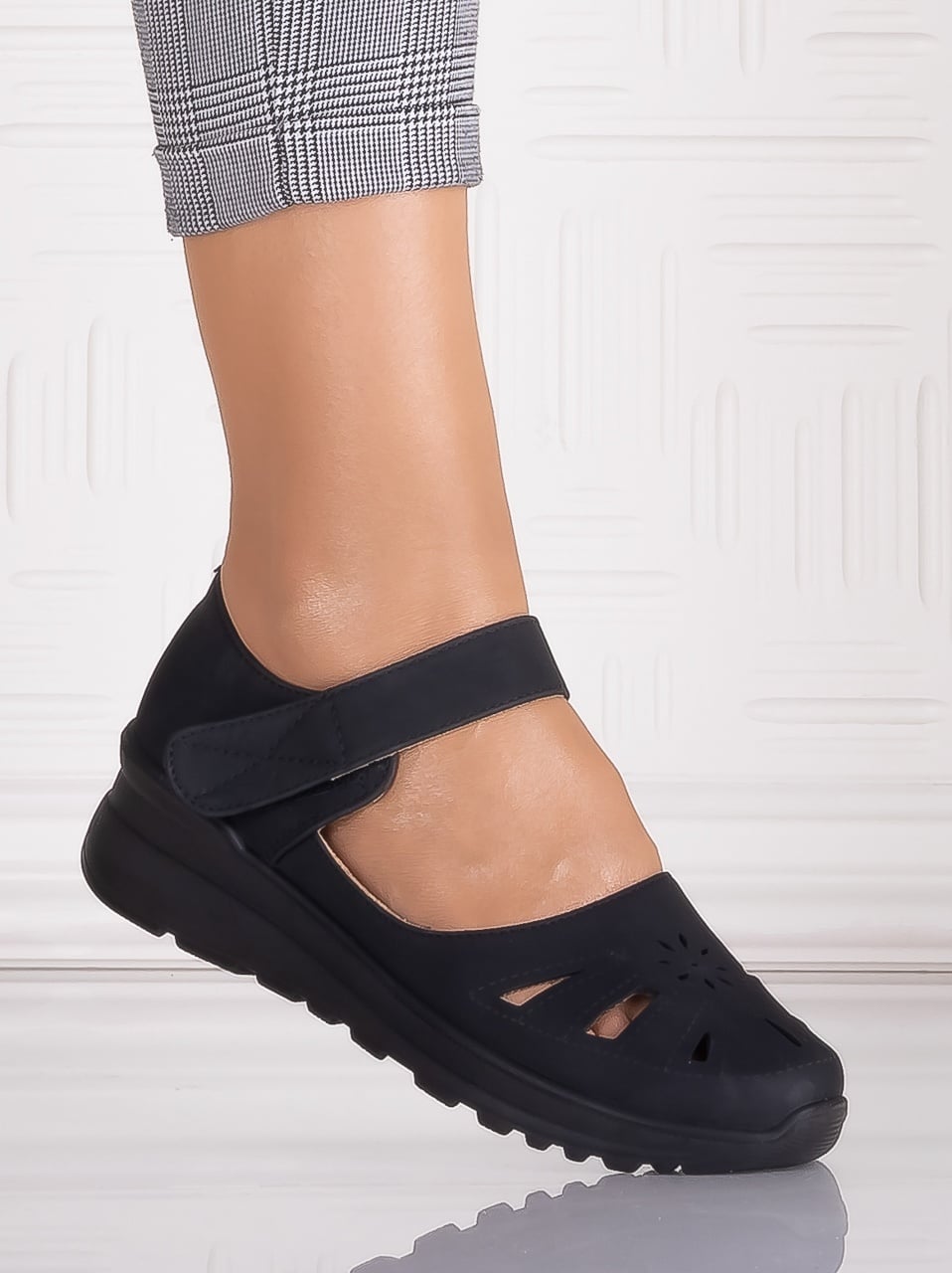 Pantofi dama casual Negrii din Piele Ecologica Yosama