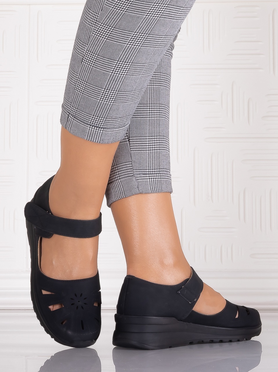 Pantofi dama casual Negrii din Piele Ecologica Yosama - poza 4