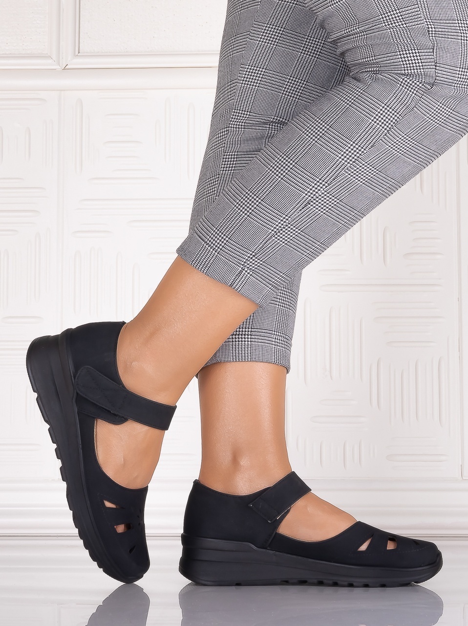 Pantofi dama casual Negrii din Piele Ecologica Yosama - poza 5