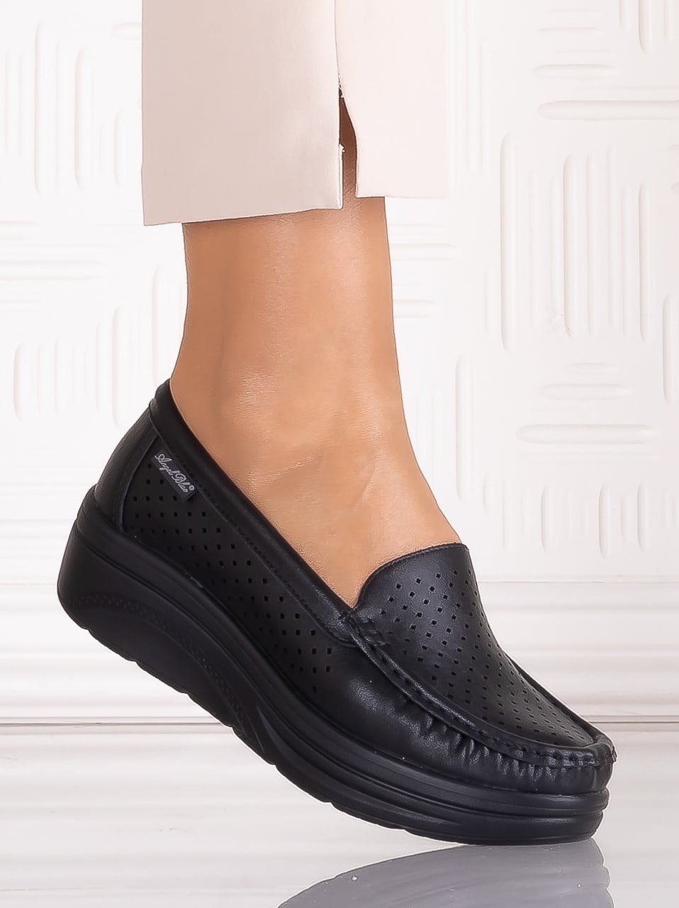 Pantofi dama casual Negrii din Piele Naturală Anastassia - poza 3